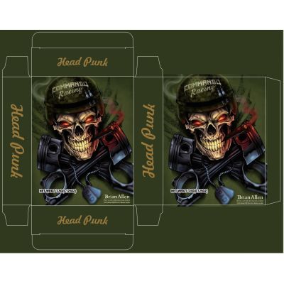 3.5G Head Punk Skull Art Cannabis Storage Box